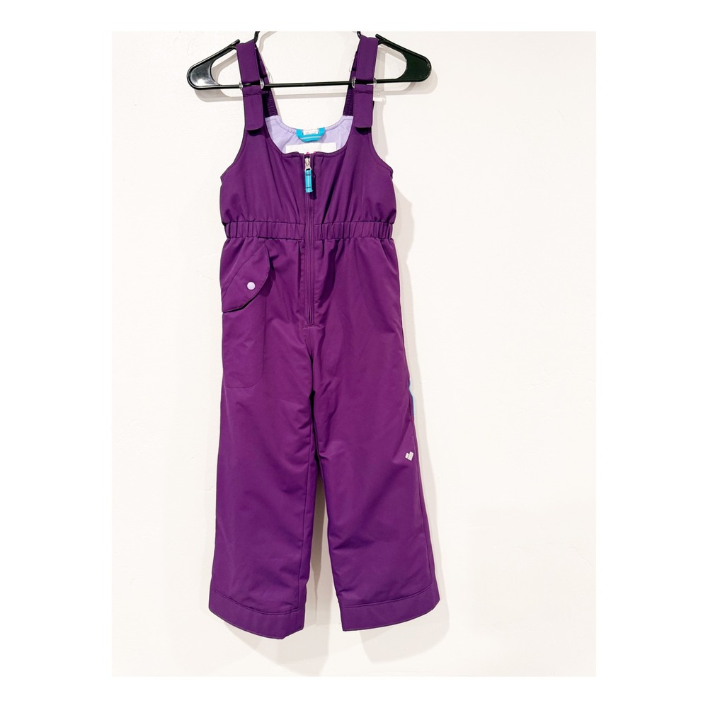Obermeyer Snoverall Bib Snow Pants Girls Size 6 Purple Insulated Ski Trousers
